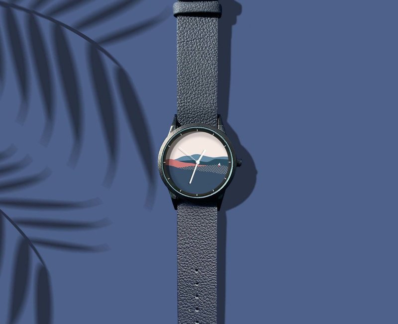 【Illustration Watch】Among mountain and sea【story3】 - Women's Watches - Other Metals Blue