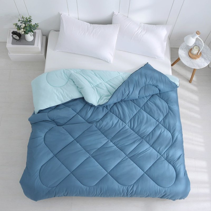 Hongyu 6x7 feet Yunduo warm cotton antibacterial washed winter quilt - ocean blue - Blankets & Throws - Other Materials Blue