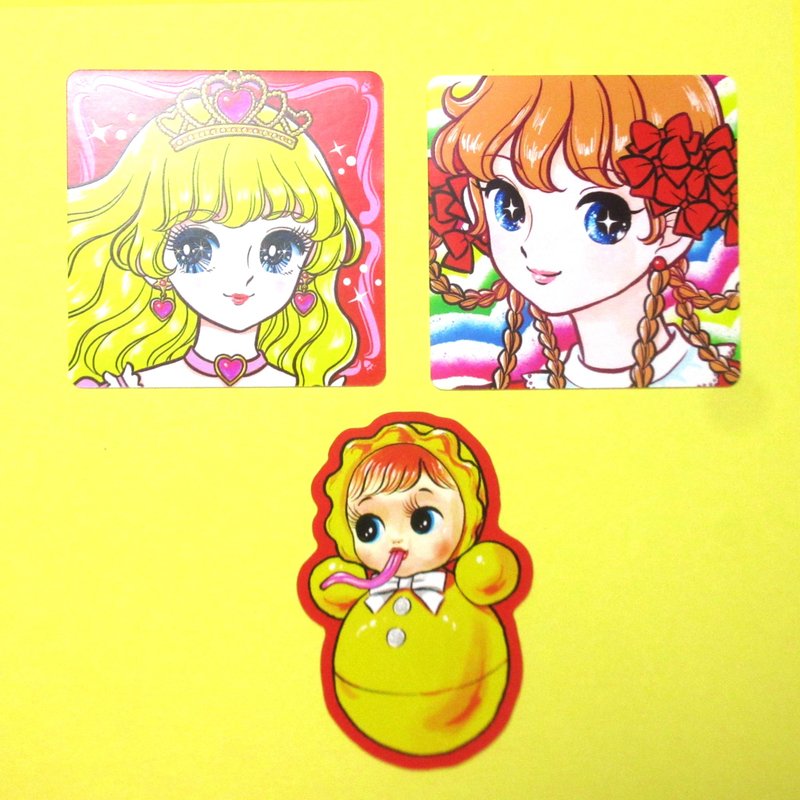 OMAKEBOSHI STICKERセット 女の子とおもちゃ - 貼紙 - 紙 
