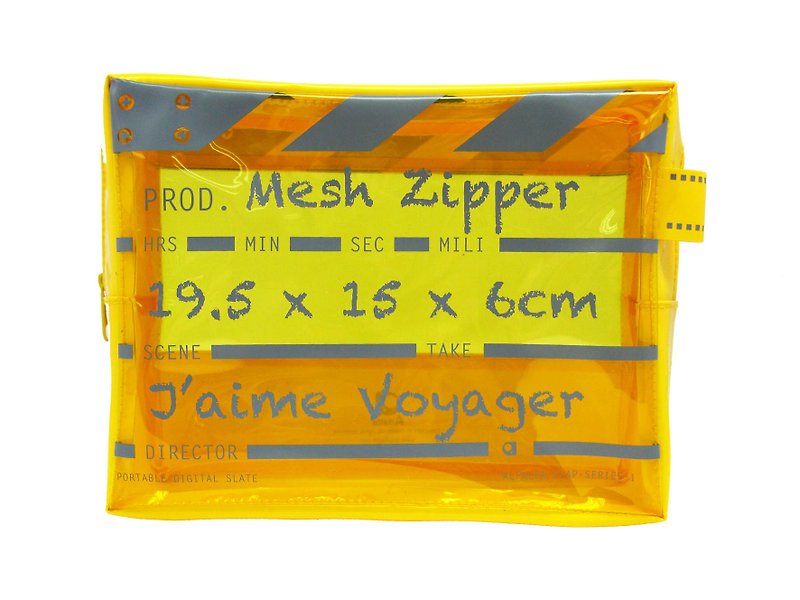 Director Clap Mesh Zipper - Yellow  - Toiletry Bags & Pouches - Plastic Yellow
