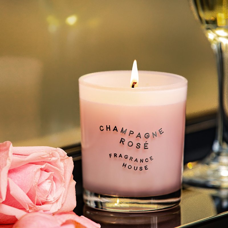 香氛蠟燭 150g | 玫瑰香檳 (蜜桃 玫瑰 氣泡) | 香薰  新年禮物