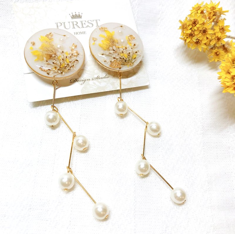 PUREST HOME Midsummer Love (Detachable) Dangle Earrings/With Gift Box - Earrings & Clip-ons - Other Materials White