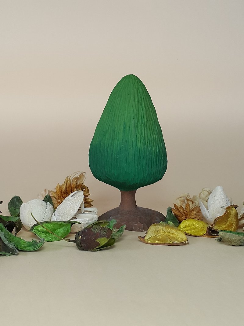 Limited hand-carved wooden hand carved trees A section - Wood, Bamboo & Paper - Wood Green