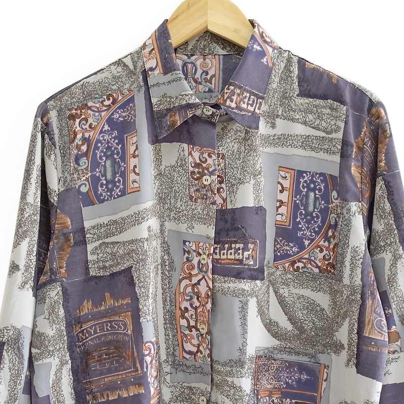 │Slowly│ effect - vintage shirt │vintage. Retro. Literature. - Men's Shirts - Polyester Multicolor