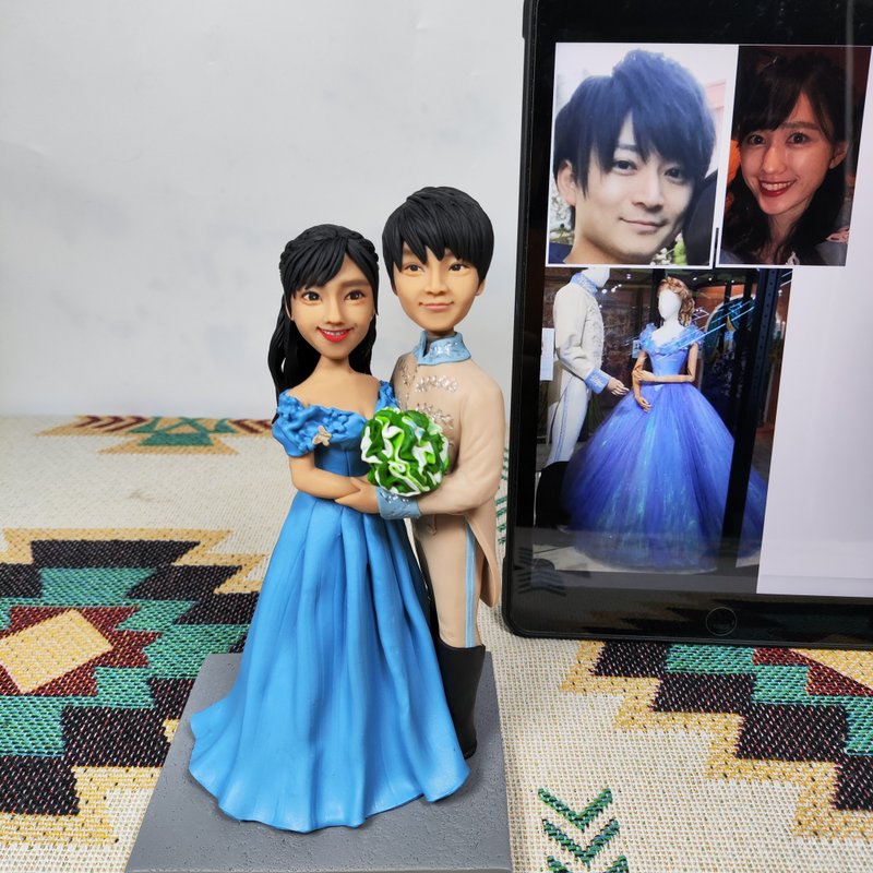 ตัวละครแขก, แต่งงาน, ครบรอบ, ของขวัญ, กำหนดเอง, 3D, หุ่น, ภาพวาดบุคคล - ตุ๊กตา - ดินเหนียว หลากหลายสี