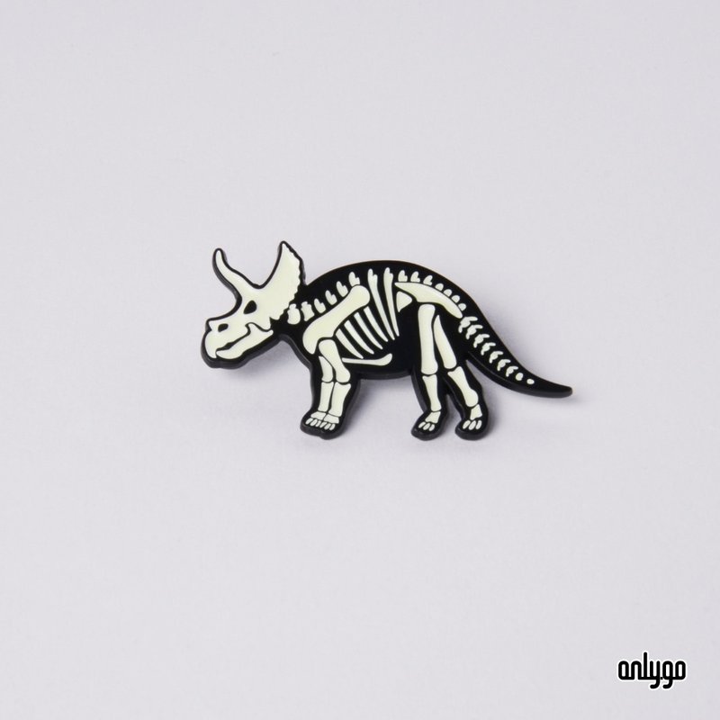 Animal luminous badge badge pin/Triceratops - Badges & Pins - Other Metals 