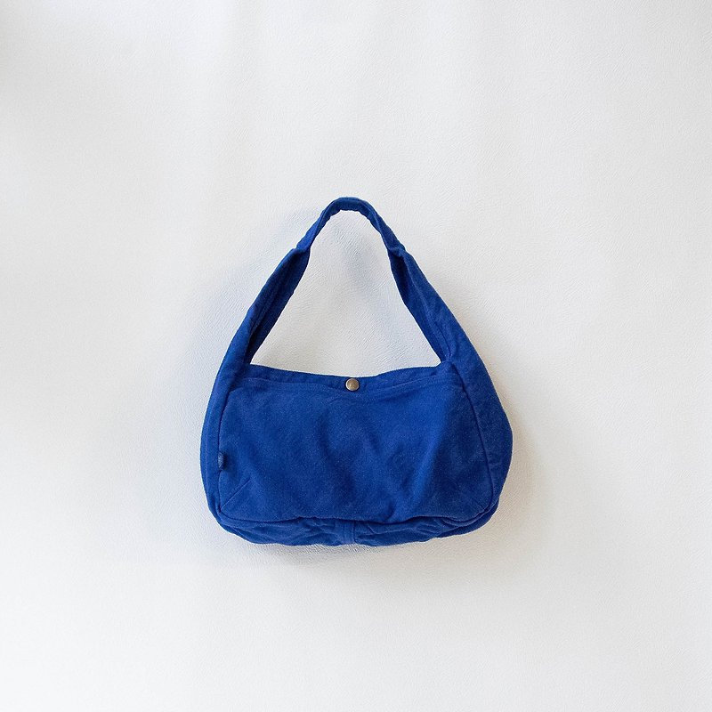 Plain Shoulder [Ruri] (VC-31S) - Messenger Bags & Sling Bags - Cotton & Hemp Blue