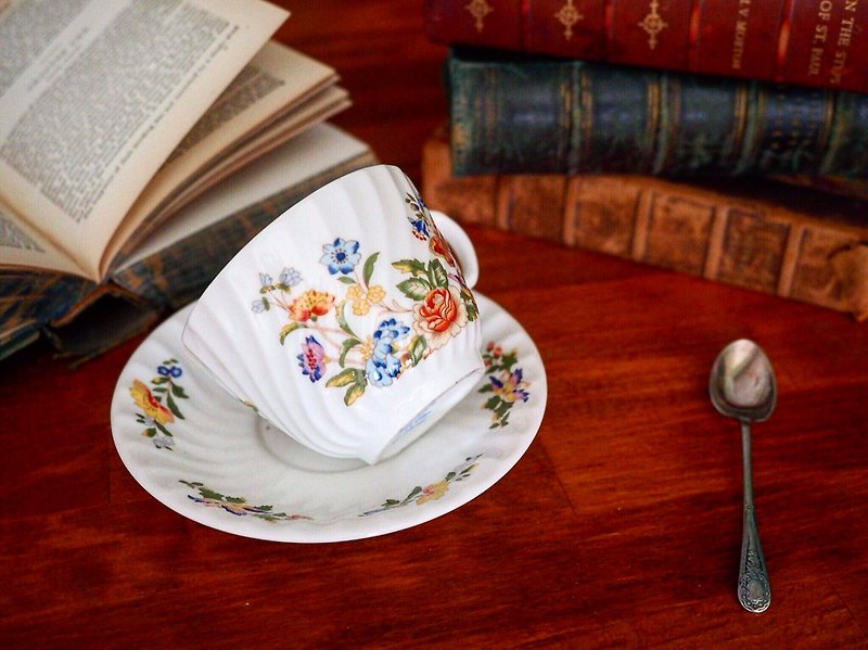 英國名瓷Aynsley咖啡杯組/茶杯組 波特蘭花園系列 - 咖啡杯 - 瓷 