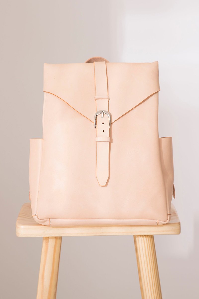 Handmade Leather Backpack Laptop Bag - กระเป๋าเป้สะพายหลัง - หนังแท้ 