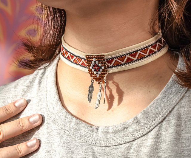 オリジナルアートステーション】トーテムリボンネックレス｜台湾の原住