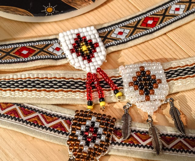 オリジナルアートステーション】トーテムリボンネックレス｜台湾の原住