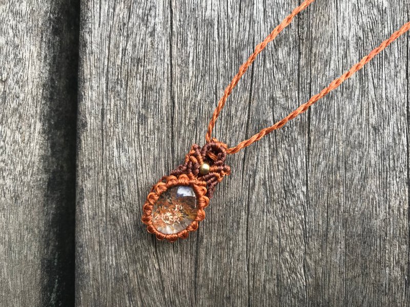 異象水晶編織項鍊 - 項鍊 - 水晶 橘色