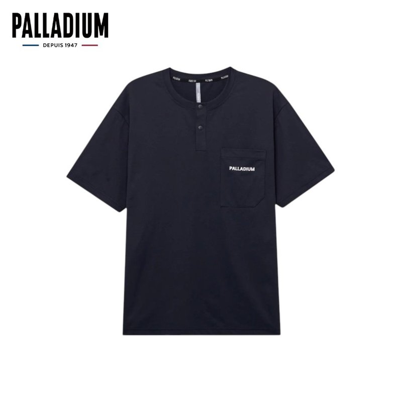 PALLADIUM 亨利領口袋T恤 男女款 鉛黑 1011533 - 男 T 恤 - 其他人造纖維 白色