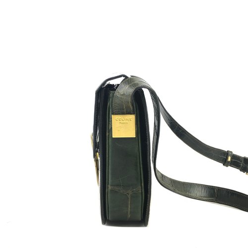 日本直送名牌中古包】CELINE セリーヌロゴサークルクロコダイル