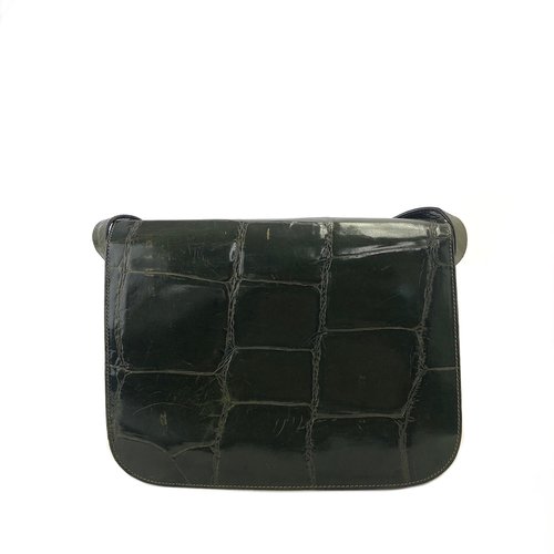 希少 CELINE セリーヌ ショルダーバッグ オールド クロコ型押し グリーン クロコ CELINE(セリーヌ) バッグ・カバン(レディース) - 海外