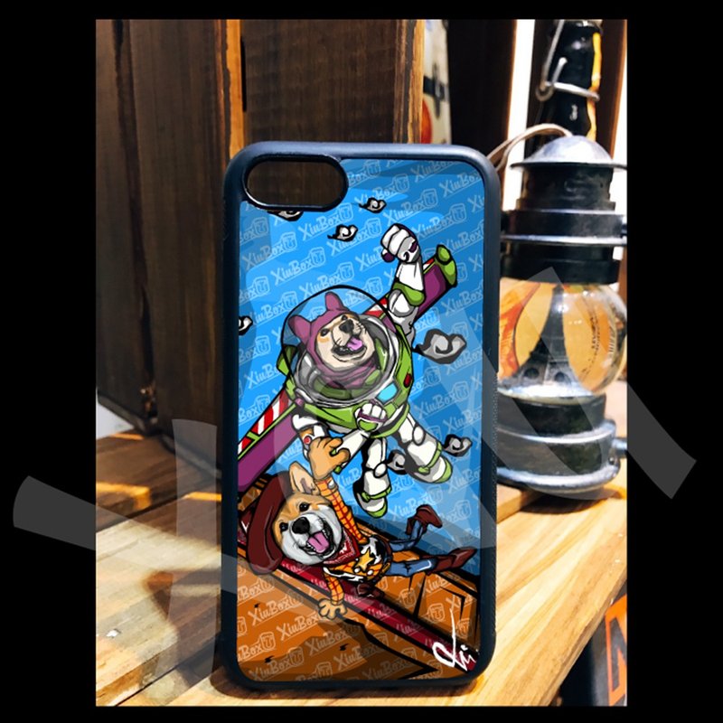 玩具總動員 柴犬 狗 手繪 插畫 手機殼 iPhone 14 13 12 11 8 XR - 手機殼/手機套 - 矽膠 