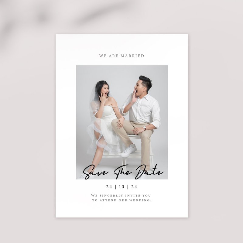 Save The Date 韓式簡約喜帖 | 套版 - 喜帖 - 紙 