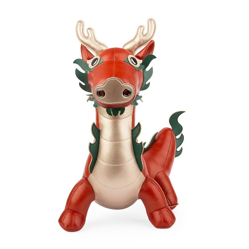 【門擋】龍 Dragon 皮革動物擺飾 | 生肖 入厝禮物 - 擺飾/家飾品 - 人造皮革 多色