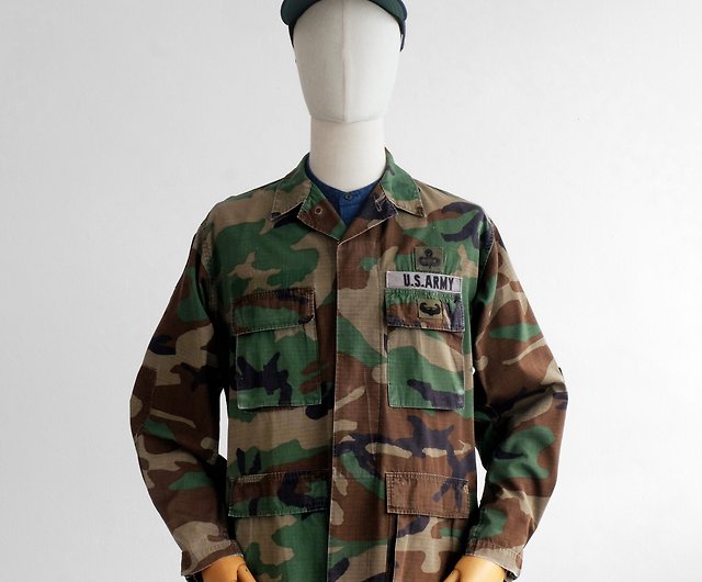 Vintage US Army Woodland Camouflage Jacket M81 Pattern 80s 90s - Shop Back  On Legacy Men's Coats  Jackets - Pinkoi