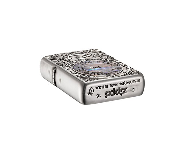 ZIPPO official flagship store] Classic antique Silver pocket