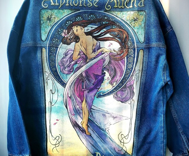 Buy Medusa Denim Jacket Mythological Hand Painted Denim Jacket