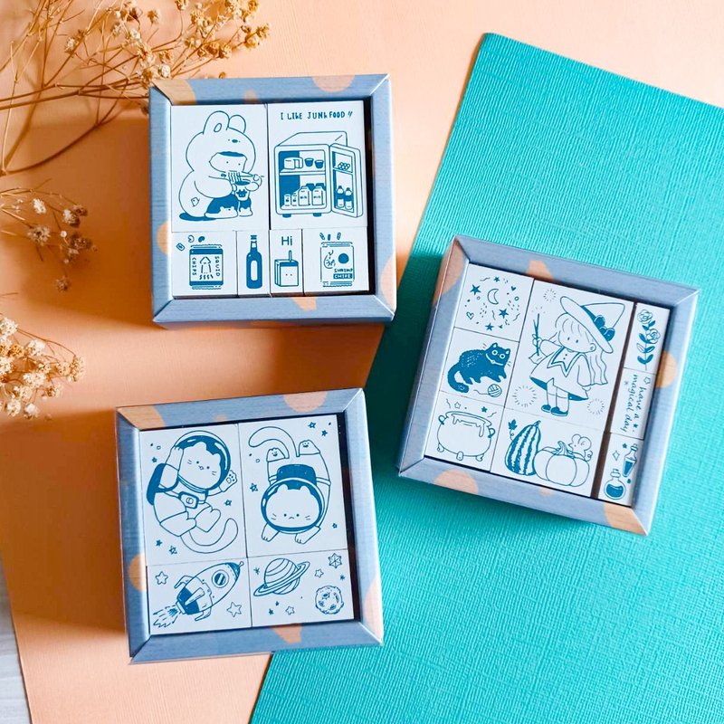 Mini Small World Blue Series - Stamps & Stamp Pads - Other Materials 