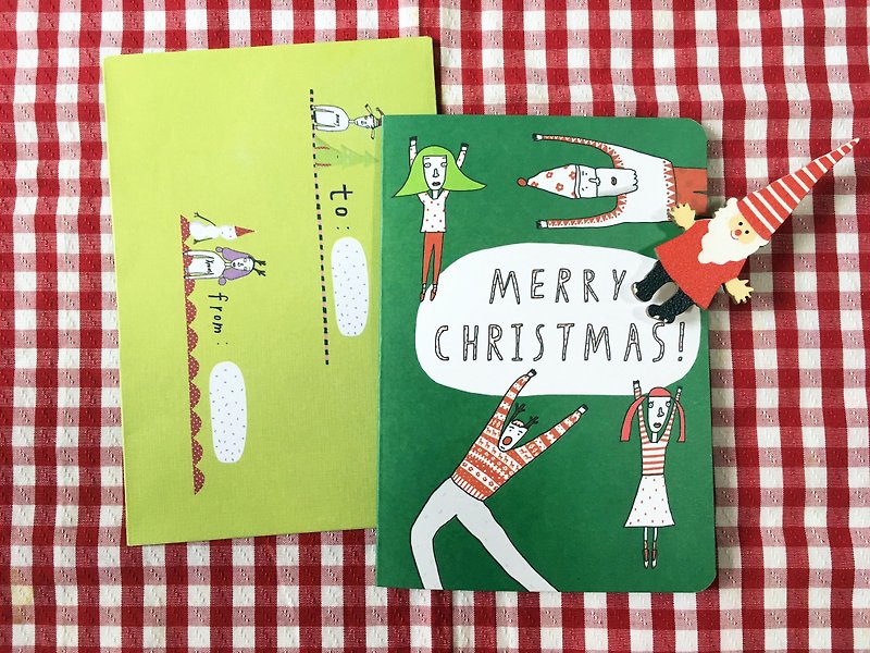 ✿MacaronのTOEマカロンいないいないばあつま先✿雪だるま/クリスマスカード（封筒付き） - カード・はがき - 紙 