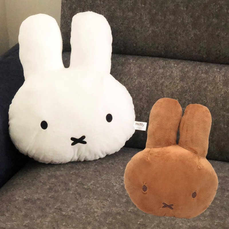 【MIFFY】35cm米飛大頭抱枕 - 枕頭/抱枕 - 棉．麻 