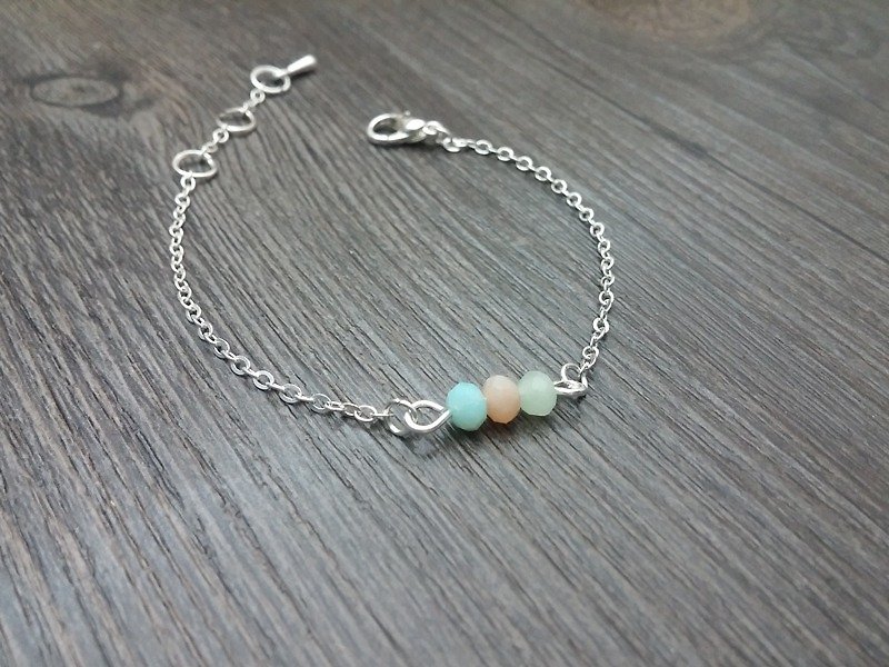 ♥ HY ♥ Handmade x Bracelet Ice Cream'' Crystal Glass Bracelet Thin Chain - Collar Necklaces - Other Materials Multicolor