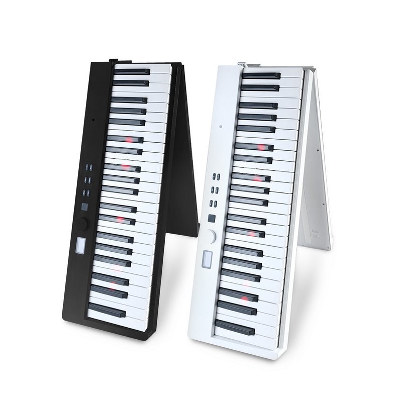 【KONIX】88-key foldable electronic piano Midistorm 2024 version MIDI keyboard Magic Light Piano - Guitars & Music Instruments - Plastic White