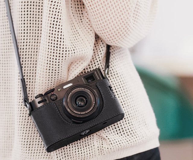 対応機種：FUJIFILM X100V ハンドグリップテクスチャレザーカメラ