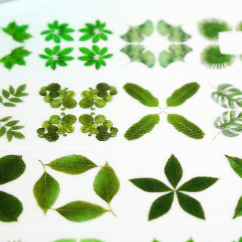 Sample Washi Tape Leaf Tile - มาสกิ้งเทป - กระดาษ 