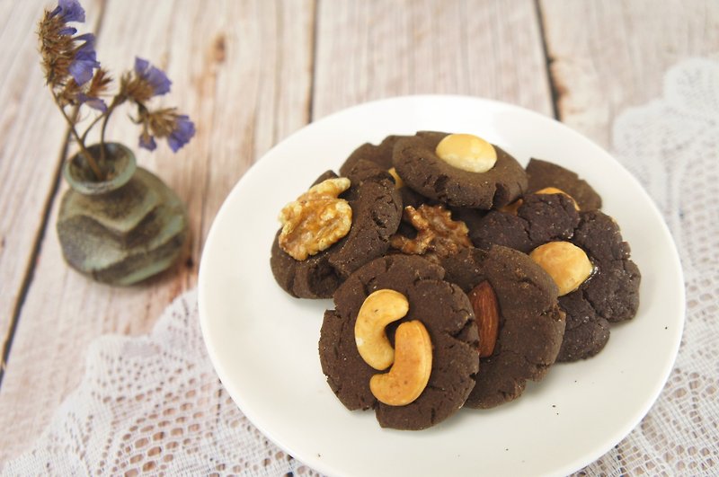 [afternoon snack light] espresso cocoa nut button - Handmade Cookies - Fresh Ingredients Brown