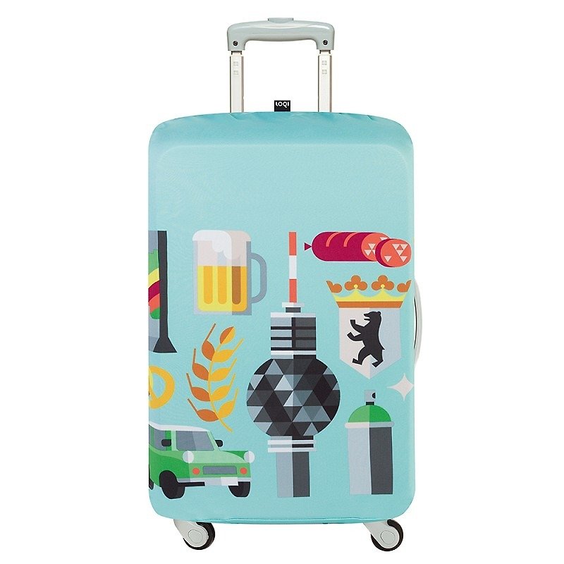LOQI suitcase jacket / New Berlin LLHEYBE [L size] - Luggage & Luggage Covers - Plastic Green