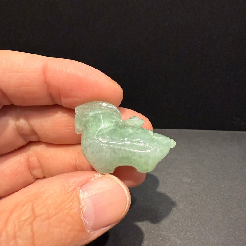Hanyu Jewelry Natural Ice Jadeite Ice Green Tang Horse Figurine Birthday Gift Baby Gift Gift Choice - อื่นๆ - หยก 