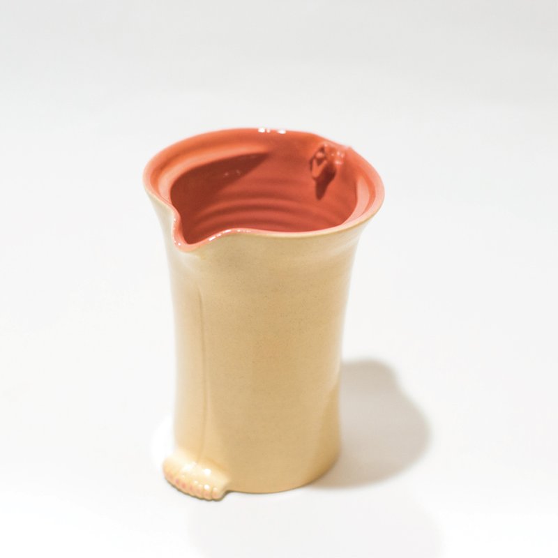 鮑魚茶海 - 茶壺/茶杯/茶具 - 陶 橘色