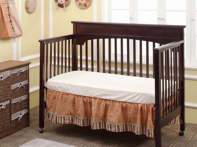 Baby bed, bed linen, bed skirt, pure cotton, suitable for 130*70 baby bed - ผ้าปูที่นอน - ผ้าฝ้าย/ผ้าลินิน สีกากี