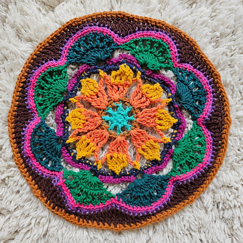 Kaleidoscope woven mat- colorful - ของวางตกแต่ง - ผ้าฝ้าย/ผ้าลินิน หลากหลายสี