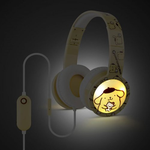 Kids Blinking Headphones with Mic Vol Control PomPomPurin