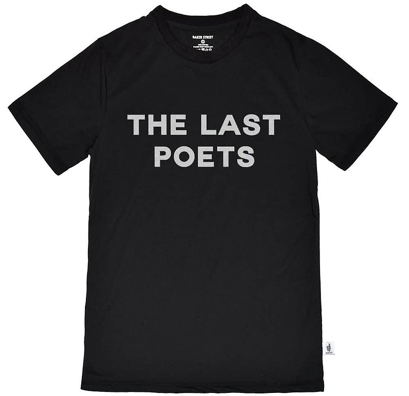 British Fashion Brand -Baker Street- The Last Poets Printed T-shirt - Men's T-Shirts & Tops - Cotton & Hemp Black