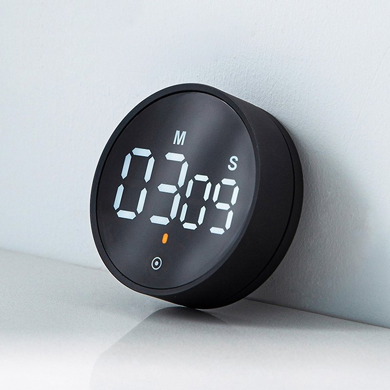 Japan Shuangshan multifunctional rotating timing magnetic timer (large screen/adjustable volume) - Clocks - Plastic Black