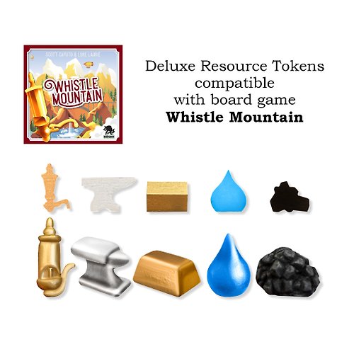 與 Whistle Mountain 棋盤遊戲兼容的豪華資源代幣