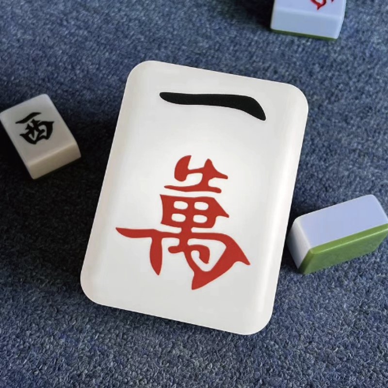 Baobao BOBEE Mahjong Fortune Night Light Lucky Lucky Small Object - 10,000 - ของวางตกแต่ง - โลหะ ขาว