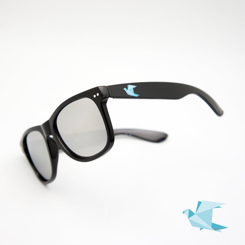 BLR サングラス 立体エンボス ペーパー クレーン - 眼鏡・フレーム - プラスチック ブラック