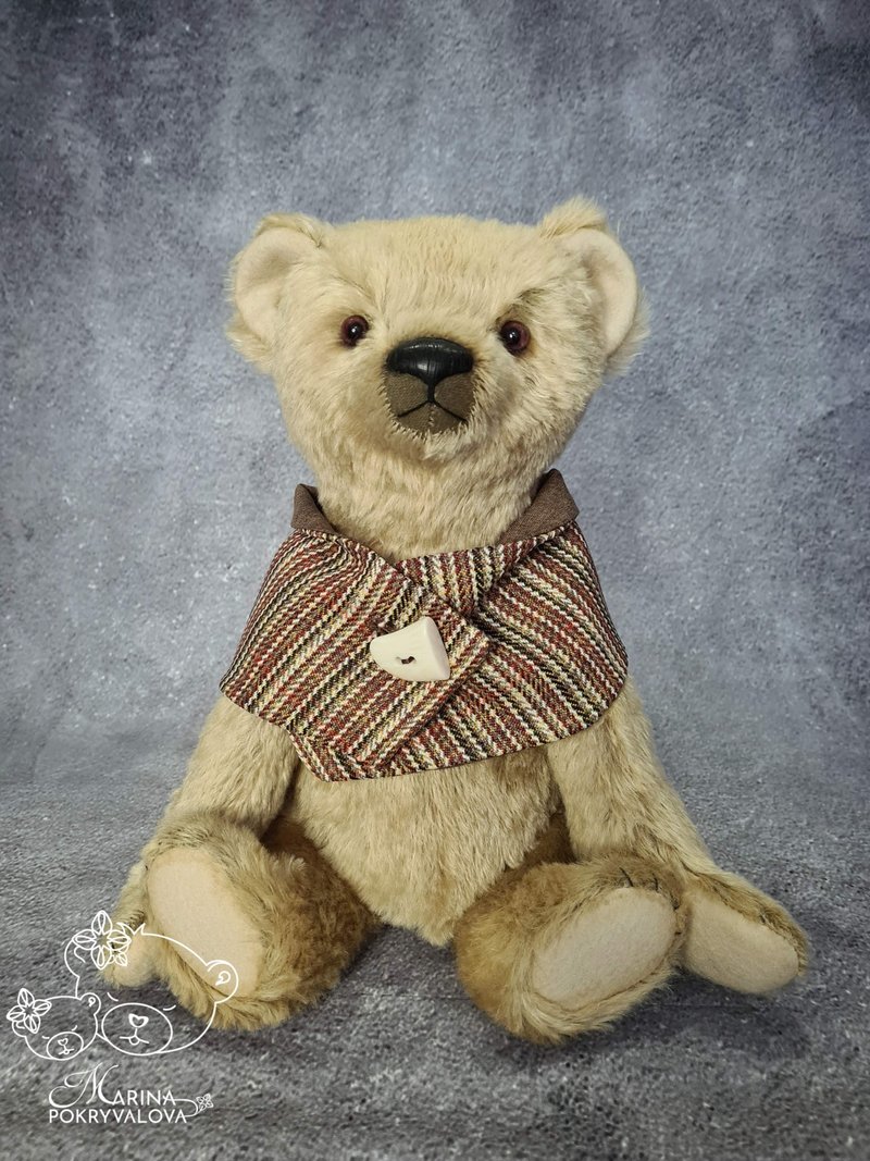 Classic teddy bear. Mohair bear toy. Jointed bear. Artist bear. - 玩偶/公仔 - 其他材質 咖啡色