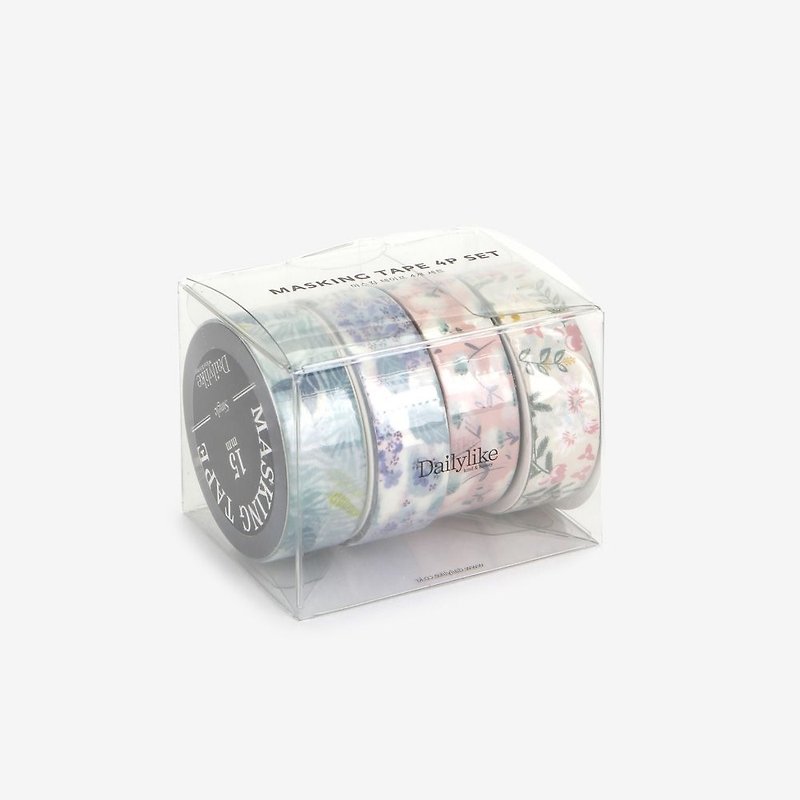 外箱に紙テープ4枚-03花、E2D14803 - マスキングテープ - 紙 多色