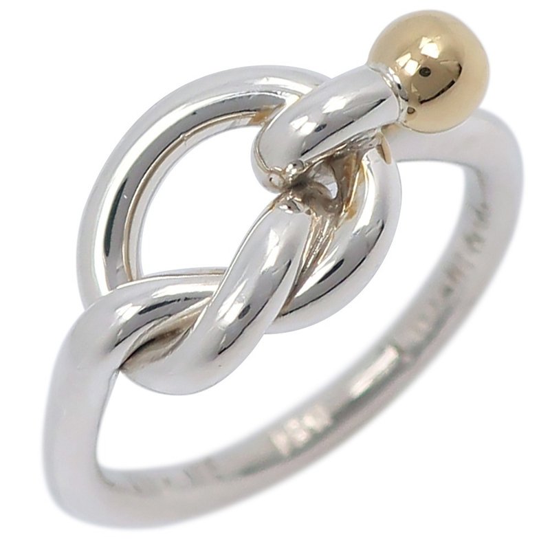 【日本直送】ティファニー TIFFANY&Co. ラブノット 8号 リング・指輪 シルバー925×K18YG 約2.9g レディース【中古】 - 戒指 - 銀 銀色