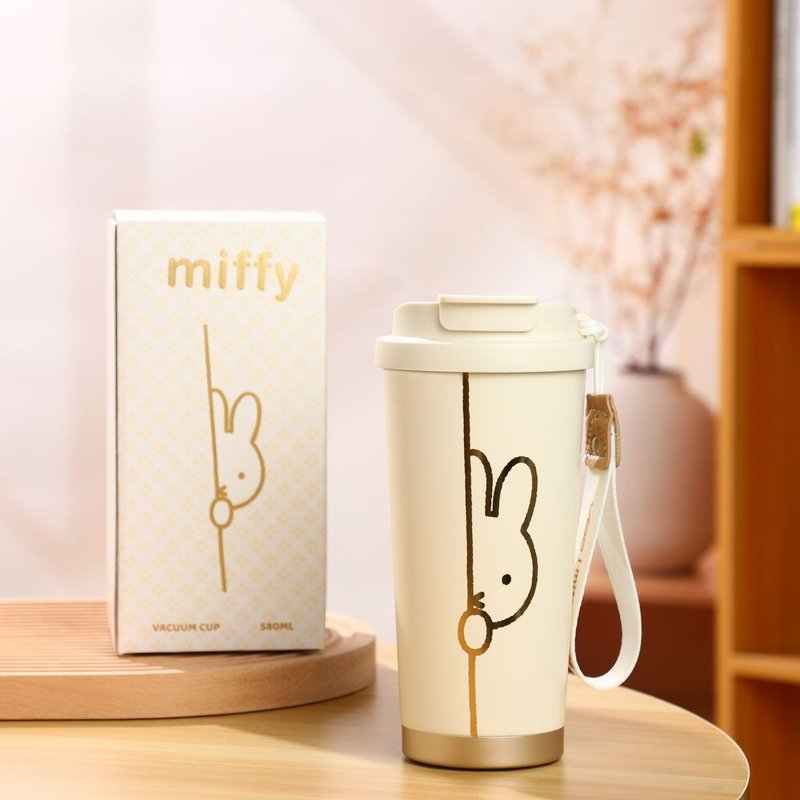 VIPO Miffy แก้วเก็บความร้อน 580ml MIF37390 - กระบอกน้ำร้อน - ผ้าฝ้าย/ผ้าลินิน ขาว