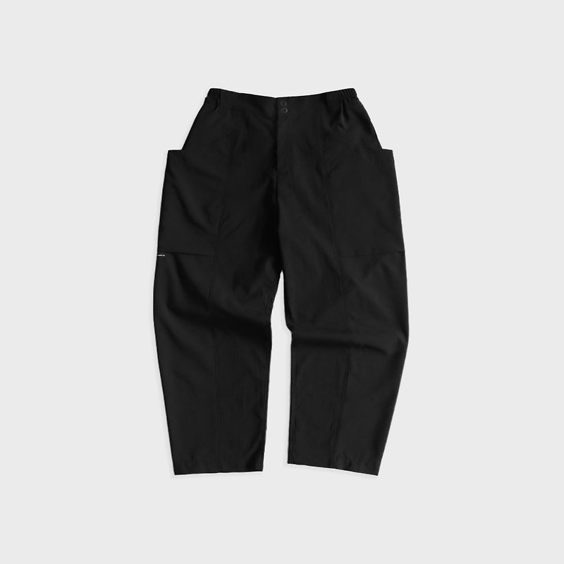 DYCTEAM - See-through Loose-fit Pocket Trousers (black) - กางเกงขายาว - วัสดุอื่นๆ สีดำ