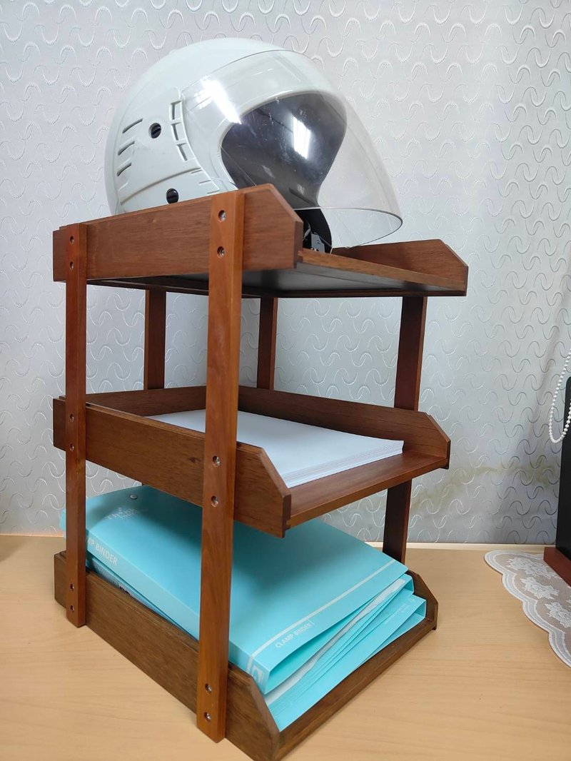 Double layer. Three layer storage/stationery/overlapping/kitchen/product feedback price/phone stand storage/official document box - กล่องเก็บของ - ไม้ 